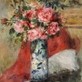 Pierre-Auguste Renoir. Roses and Peonies in a Vase, 1876